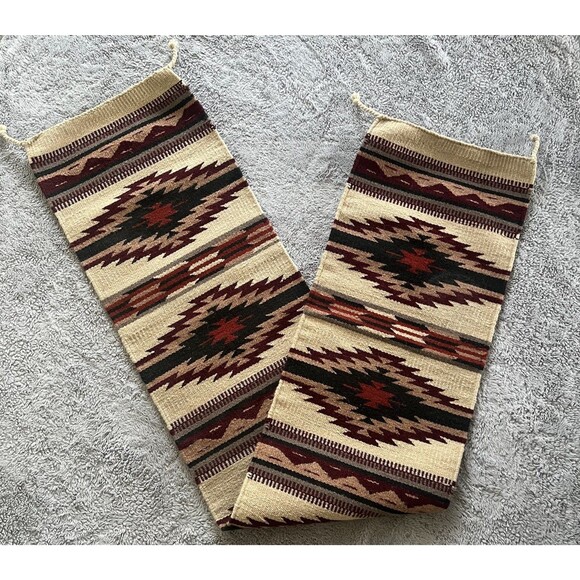 El Paso Saddle Blanket Co. Maya Modern Wool Table Runner Southwest  78.5”X15” - Picture 2 of 10